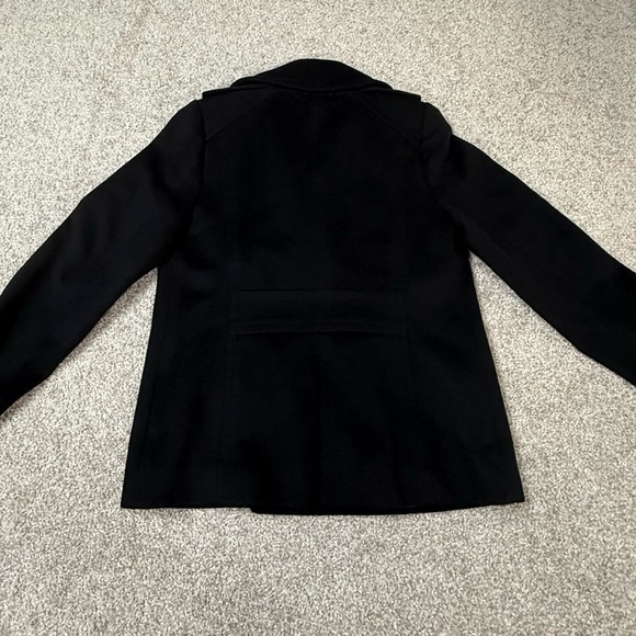Women’s black J. Crew tailored heavy wool pea coat size 6 - Picture 5 of 7